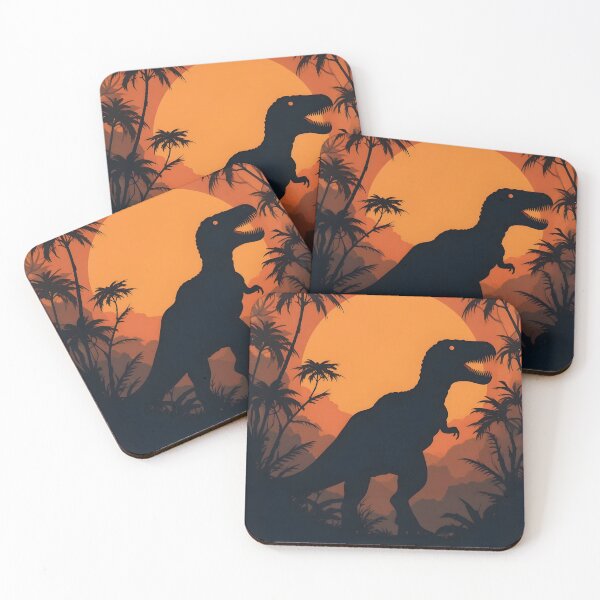 Item preview, T-Rex Silhouette at Sunset: Prehistoric Beauty in Bold Color designed and sold by robro31.