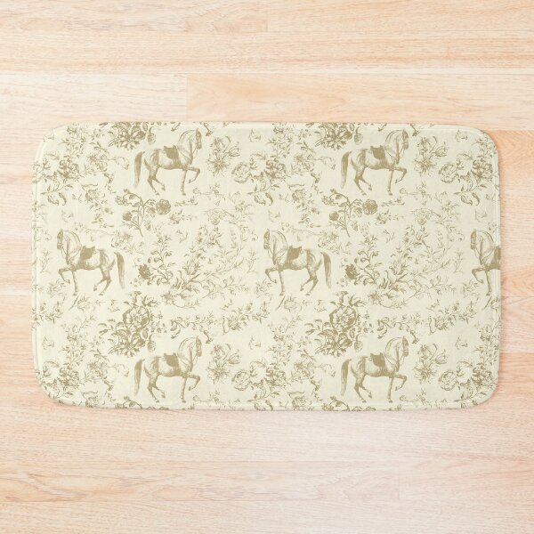 Item preview, Elegant Vintage Beige Cream Floral Horse Saddle Toile   designed and sold by tanjica.