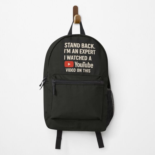 Item preview, “Stand Back, I’m an Expert” Funny YouTube Quote Design designed and sold by SugarPix Designs.