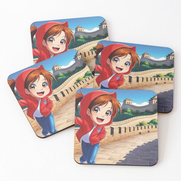 Item preview, Red hooded girl on the Chinese wall designed and sold by MerlinWear.