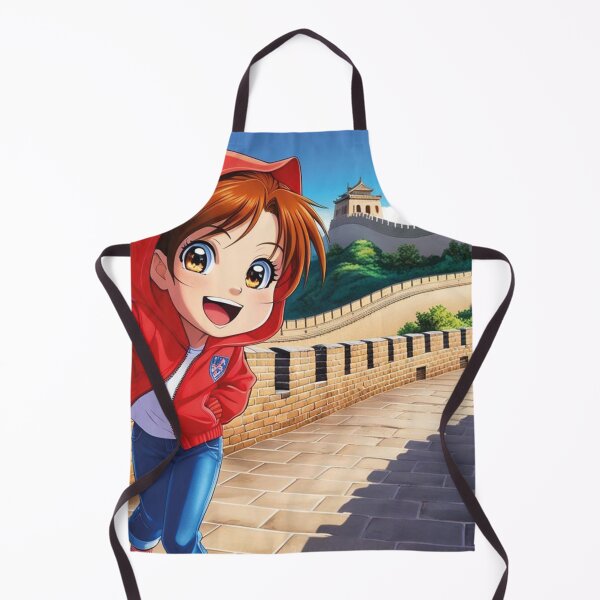 Item preview, Red hooded girl on the Chinese wall designed and sold by MerlinWear.