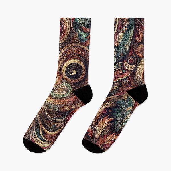 Item preview, Baroque Fire – Ornamental Swirls in Fiery Fantasy Colors designed and sold by Arscorart.
