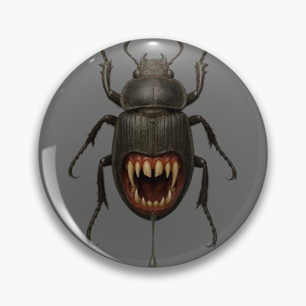 Item preview, “Back Biter” – Fanged Beetle Horror Art designed and sold by TrashCultSupply.
