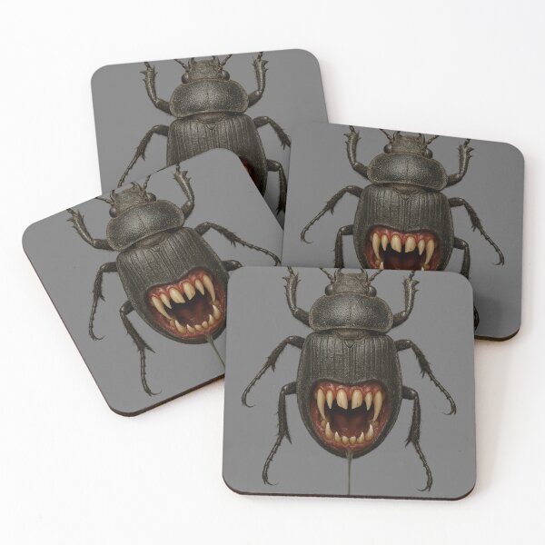 Item preview, “Back Biter” – Fanged Beetle Horror Art designed and sold by TrashCultSupply.