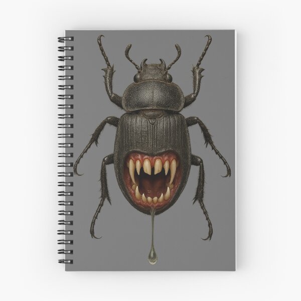 Item preview, “Back Biter” – Fanged Beetle Horror Art designed and sold by TrashCultSupply.