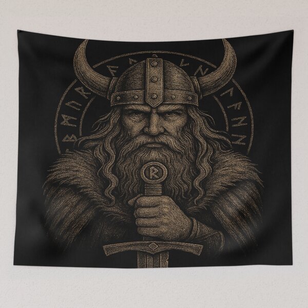 Item preview, Runestone Viking – The Sword of Runes designed and sold by FROSTULF .