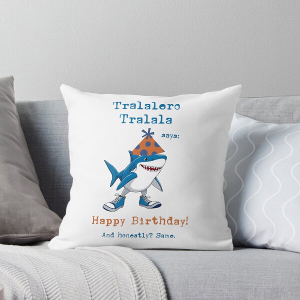 Item preview, Tralalero Tralala Cartoon Shark Funny Birthday Wish designed and sold by EmeraldeaArt.