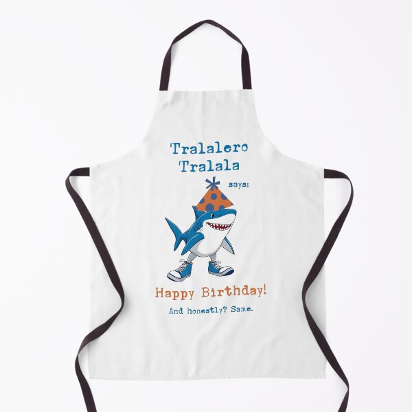 Item preview, Tralalero Tralala Cartoon Shark Funny Birthday Wish designed and sold by EmeraldeaArt.