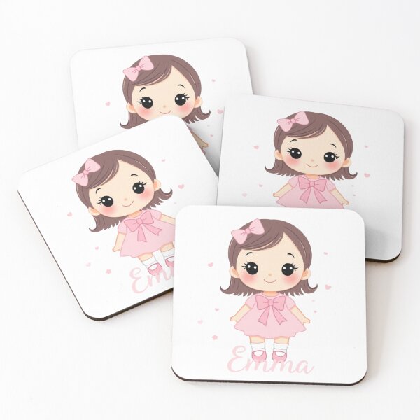 Item preview, Emma Baby Girl Name – Cute Doll Illustration in Pastel Style designed and sold by daila70.