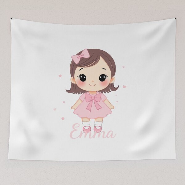 Item preview, Emma Baby Girl Name – Cute Doll Illustration in Pastel Style designed and sold by daila70.