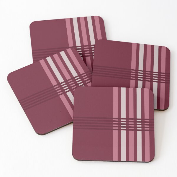 Item preview, Midcentury Modern Abstract Lines Burgundy designed and sold by thepixelgarden.