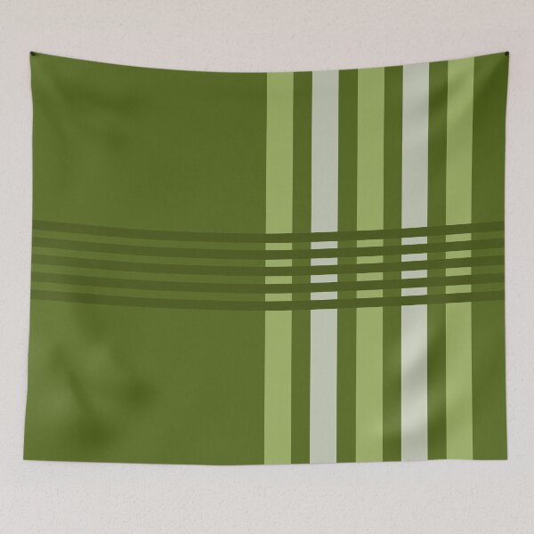 Item preview, Midcentury Modern Abstract Lines Green designed and sold by thepixelgarden.