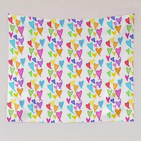 Item preview, Multicoloured filled hearts designed and sold by BerryBeach.