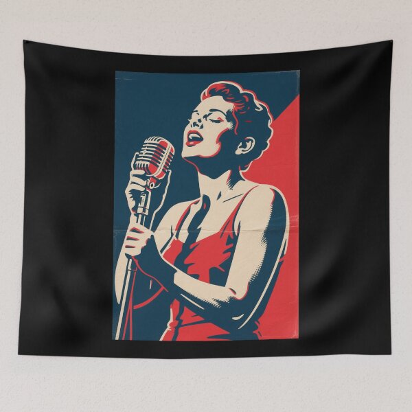 Item preview, Feel the Rhythm – Vintage Singer Artwork designed and sold by HoopeStylee.