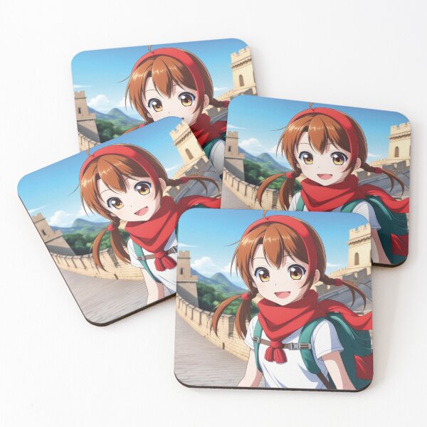 Item preview, Girl with red scarf on the Chinese wall designed and sold by MerlinWear.