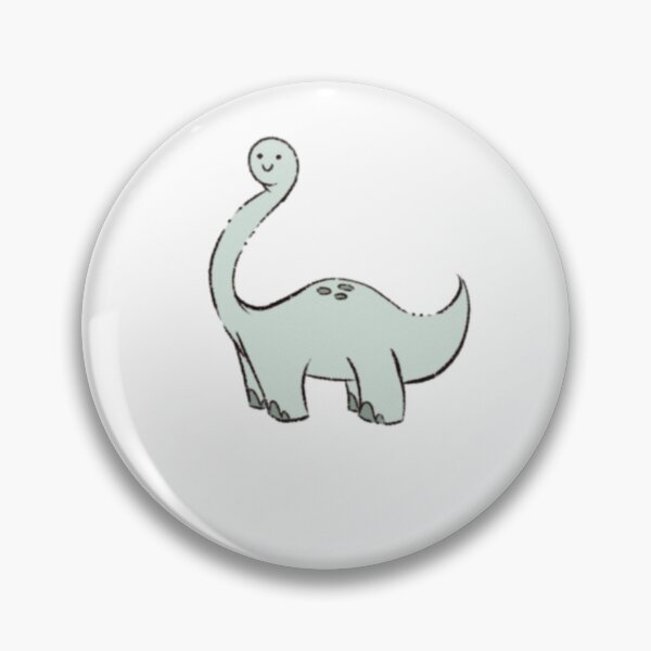 Item preview, White Cute Little Brontosaurus designed and sold by Socks McGee.