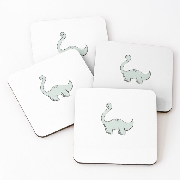 Item preview, White Cute Little Brontosaurus designed and sold by Socks McGee.