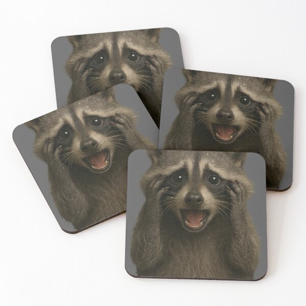 Item preview, “Anxiety Raccoon” – Feral Fight-or-Flight Vibes designed and sold by TrashCultSupply.