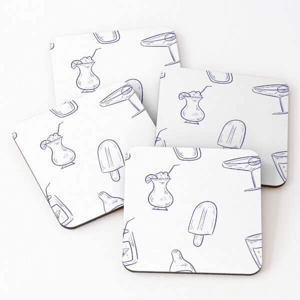 Item preview, Summer Pattern – Hand Drawn Drinks & Popsicles designed and sold by дітаті.