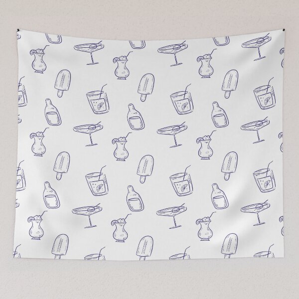Item preview, Summer Pattern – Hand Drawn Drinks & Popsicles designed and sold by дітаті.