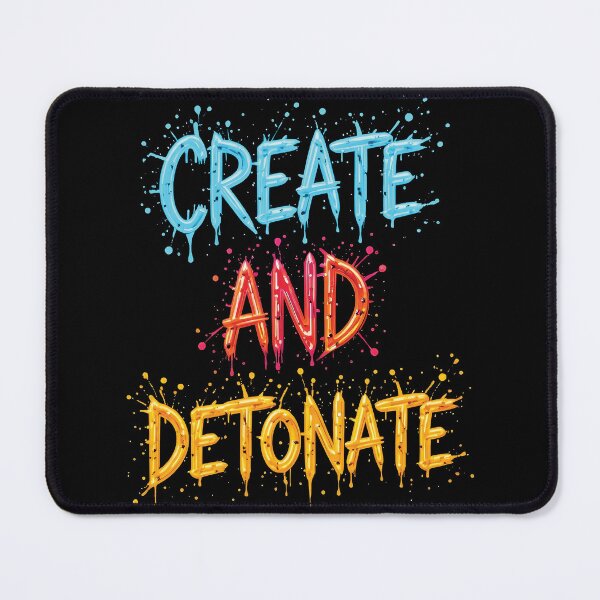 Item preview, CREATE AND DETONATE –Bold Artistic Rebellion Design designed and sold by BrushRushX.