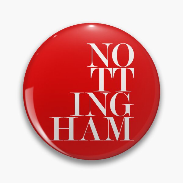Item preview, Nottingham UK City Red Typography Minimalist Artwork designed and sold by kakarikihill.