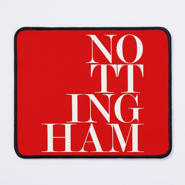 Item preview, Nottingham UK City Red Typography Minimalist Artwork designed and sold by kakarikihill.