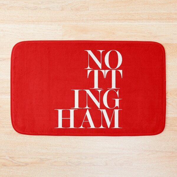 Item preview, Nottingham UK City Red Typography Minimalist Artwork designed and sold by kakarikihill.