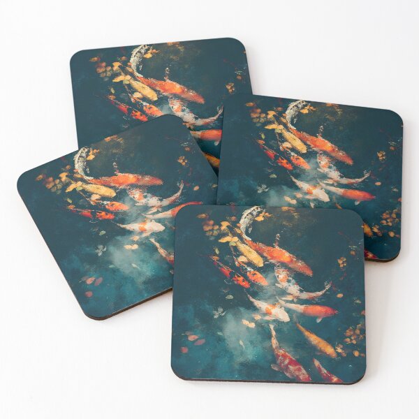 Item preview, Autumn Serenity Koi Pond designed and sold by RetroRamenArt.