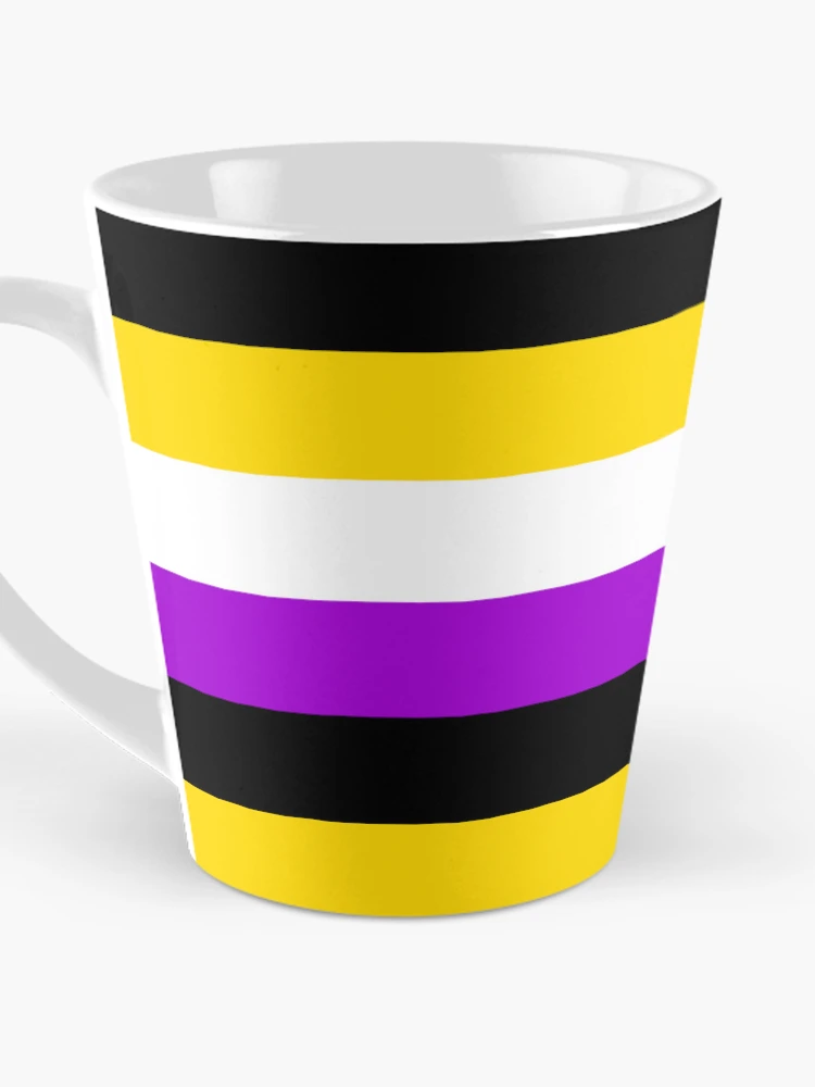 Thumbnail 3 of 4, Coffee Mug, Non-binary Flag Color Block designed and sold by Proud-Rabbit.