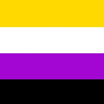 Artwork thumbnail, Non-binary Flag Color Block  by Proud-Rabbit