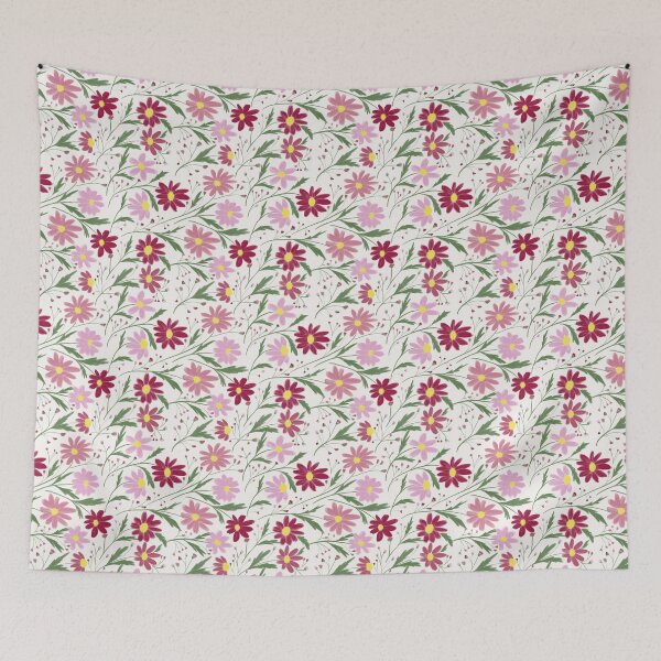 Item preview, Handpainted Colourful Daisy Floral Pattern – Seamless Watercolour Design designed and sold by dreamy-blooms.