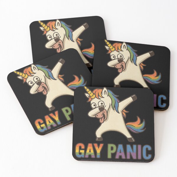 Item preview, “Gay Panic” – Dabbing Unicorn Pride Design designed and sold by TrashCultSupply.