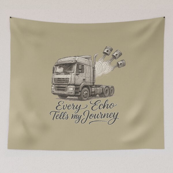 Item preview, Echo of Pistons – Artistic Trucker Expression designed and sold by AwixArslan.