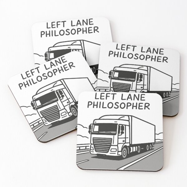Item preview, Left Lane Philosopher – Minimalist Trucking Humor designed and sold by AwixArslan.