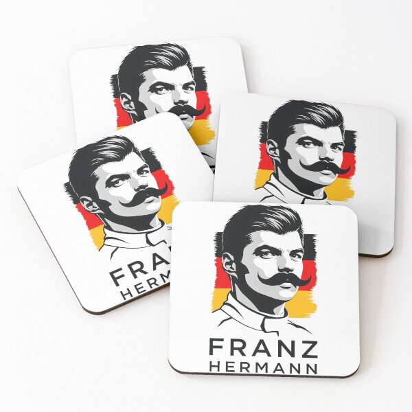 Item preview, Franz Hermann F1 Art - Illustrated Portrait with German Flag | Motorsport Design designed and sold by Studio F1Grid.