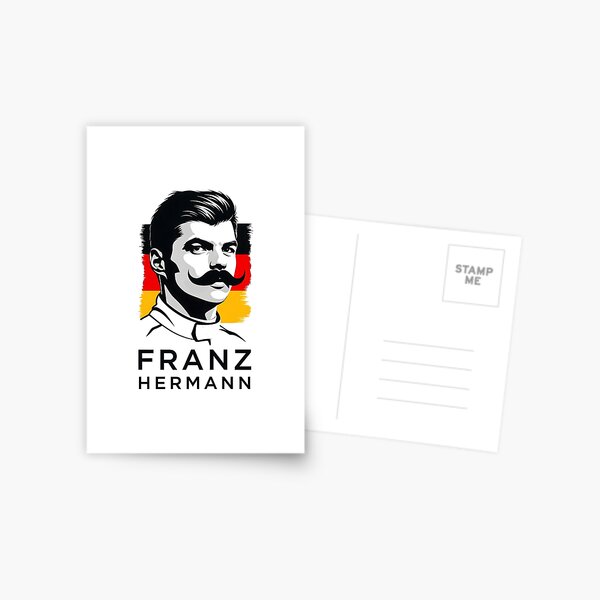 Item preview, Franz Hermann F1 Art - Illustrated Portrait with German Flag | Motorsport Design designed and sold by Studio F1Grid.