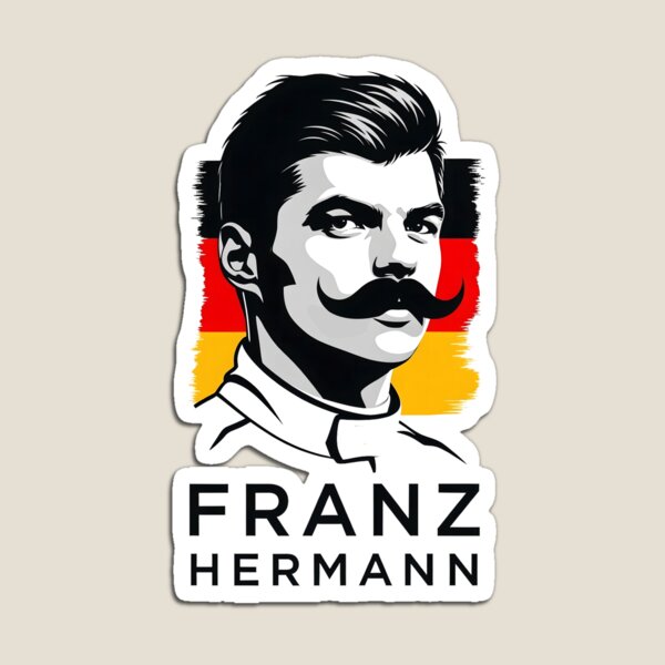 Item preview, Franz Hermann F1 Art - Illustrated Portrait with German Flag | Motorsport Design designed and sold by Studio F1Grid.