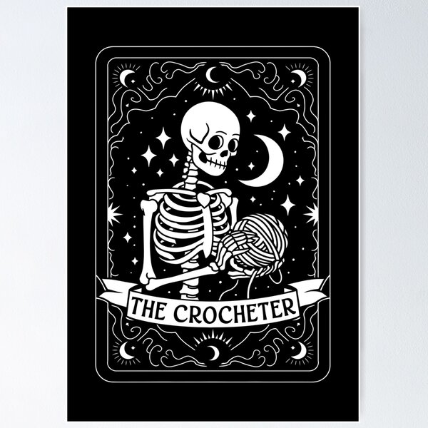 Item preview, The Crocheter Skeleton Crochet Lover Crafter Knitting designed and sold by CutenessKlub.