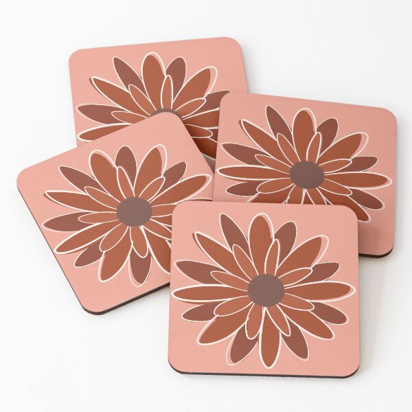 Item preview, Autumn Rust Daisy | Warm Terracotta Wildflower Doodle with Chocolate Center designed and sold by Olitvia.