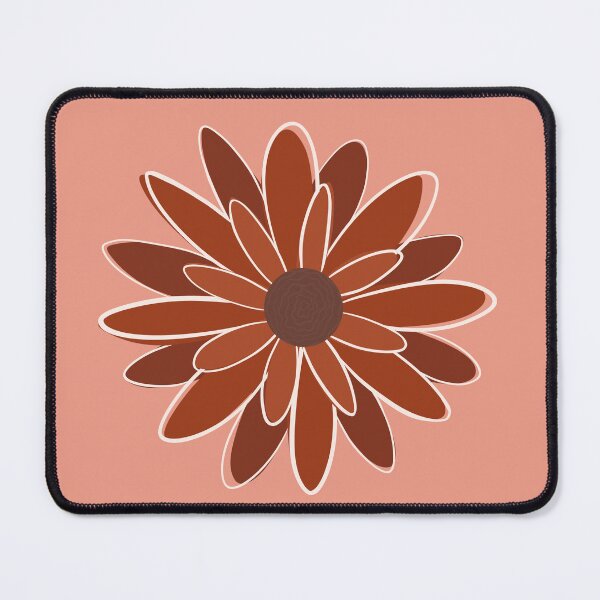 Item preview, Autumn Rust Daisy | Warm Terracotta Wildflower Doodle with Chocolate Center designed and sold by Olitvia.