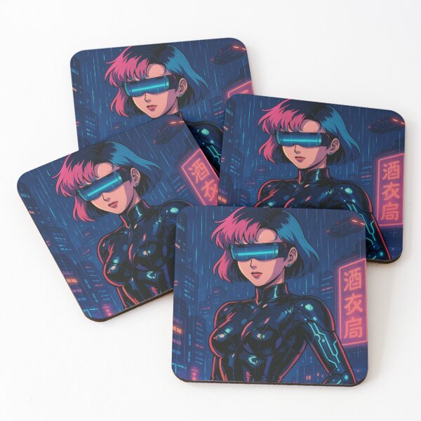 Item preview, Cyberpunk Elegance Under Neon Rain designed and sold by JonelleTshirts.
