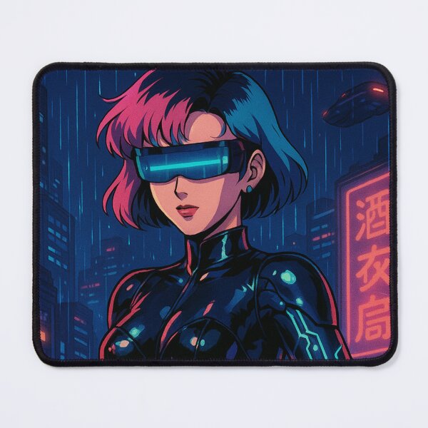 Item preview, Cyberpunk Elegance Under Neon Rain designed and sold by JonelleTshirts.
