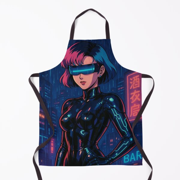 Item preview, Cyberpunk Elegance Under Neon Rain designed and sold by JonelleTshirts.