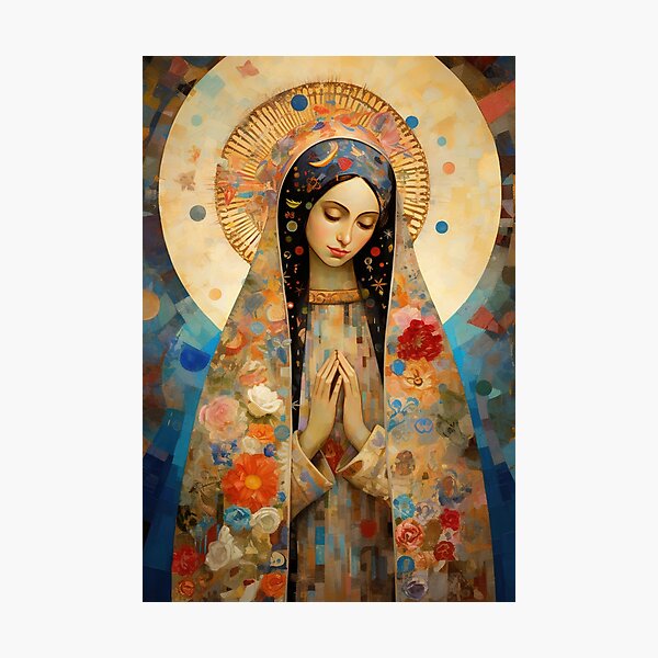 Vista previa del artículo con la obra «Icono del Amor de la Señora de Guadalupe», diseñado y vendido por SanctifiedSouls.