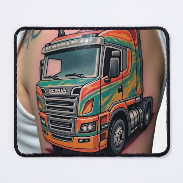 Item preview, Truck Tattoo Style Colorful Illustration Design designed and sold by AwixArslan.
