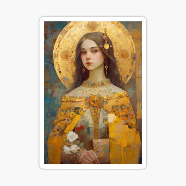 Item preview, Saint Dymphna designed and sold by SanctifiedSouls.