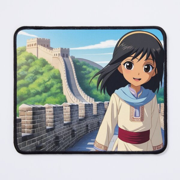 Artikelvorschau, Mädchen besucht die chinesische Mauer entworfen und verkauft von MerlinWear.