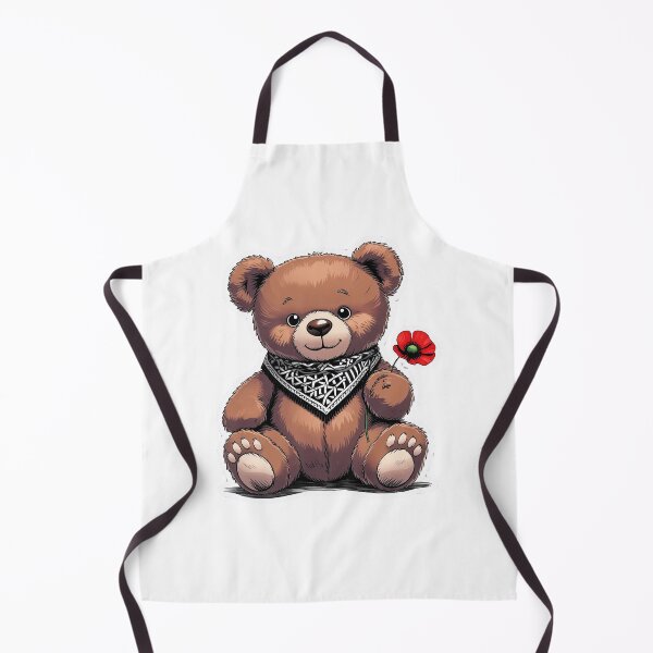 Item preview, Teddy Bear with Keffiyeh and Poppy  designed and sold by dijjaboutique.
