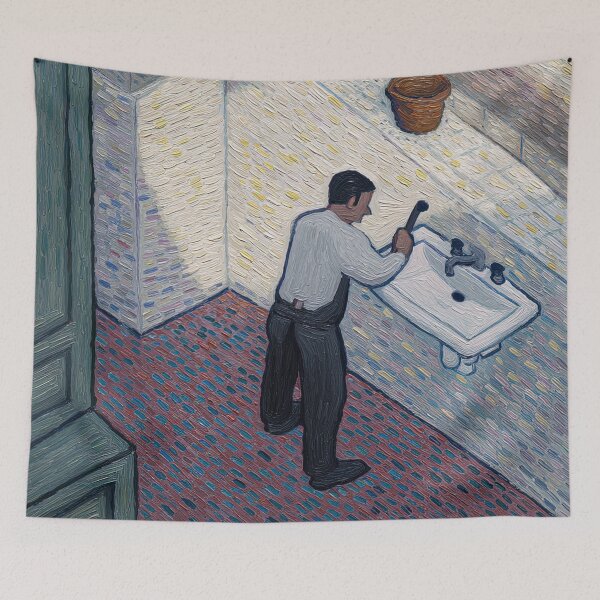 Item preview, Plumber | Post-impressionist painting style designed and sold by ComicsFactory.